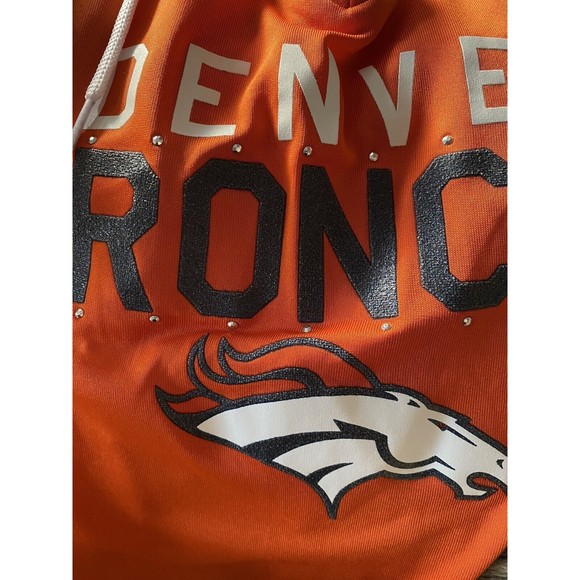 Denver Broncos L Ladies Top Large Rhinestone Plus Funny Hat Visor Jersey Shirt - Picture 14 of 14